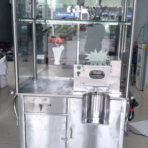 Xe Nước Mía Tủ Kính Ép 2 Cây Bản Thường Inox 201