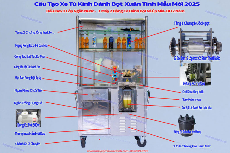 Xe Nuoc Mia Tu Kinh Danh Bot 800w 2