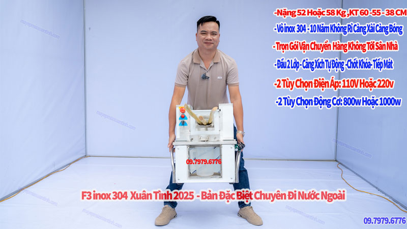 May Ep Mia Mini F3 800w Xuat Khau Inox 304 My Canada Han 2