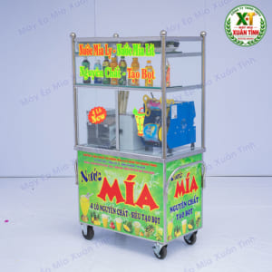 Combo Máy Ép Nước Mía 4 Lô 73 Tủ Kính và Ép Ly 1 Lít X10 2,4 Triệu