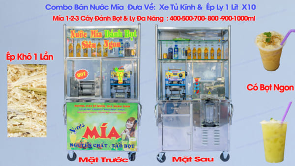 Combo Xe Nuoc Mia Tk 800w Va May Ep Ly 1 Lit X10