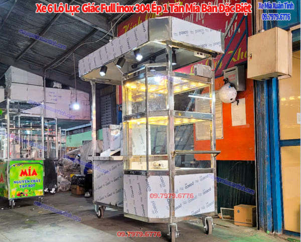 Xe Nuoc Mia 6 Lo Luc Giac Full Inox 304
