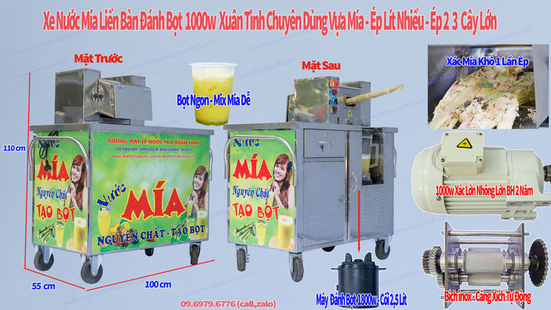Xe Nuoc Mia Danh Bot 1000w 1