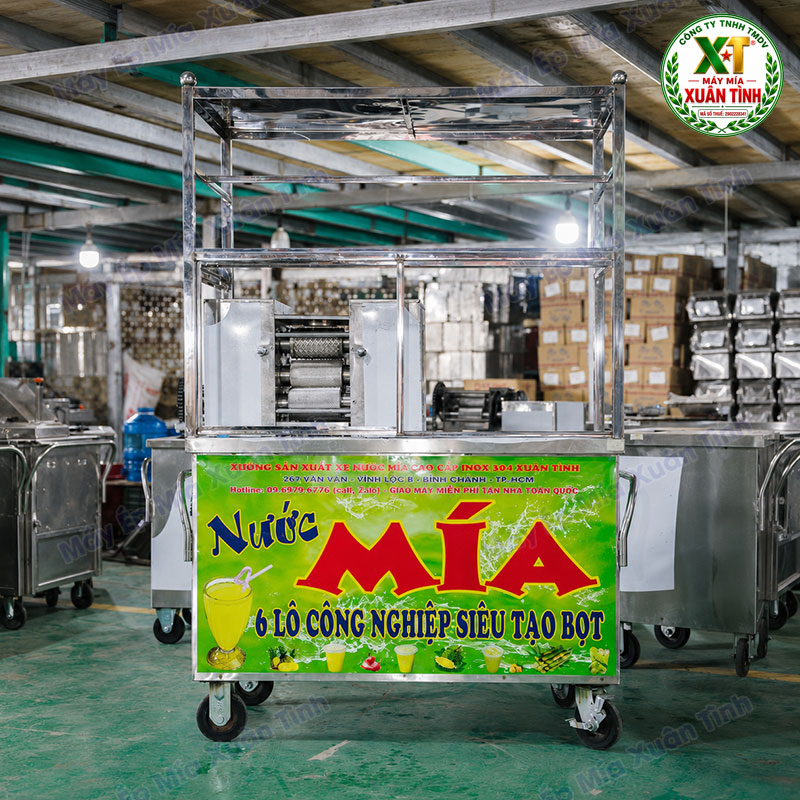 Máy Ép Nước Mía 6 Lô 90 Tủ Kính Model 2000 Máy Ép Nước Mía 6 Lô 90 Tủ Kính Model 2000