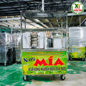 Máy Ép Nước Mía 8 Lô 90 Sầu Riêng Tủ Kính Model 2000